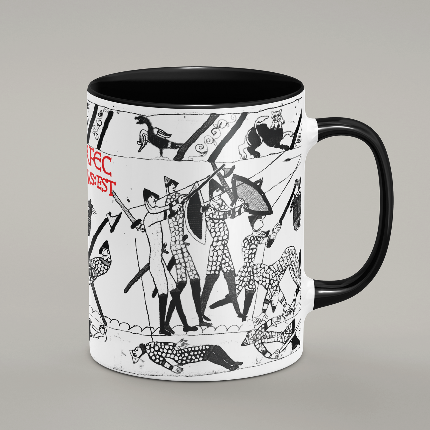 Bayeux Tapestry Mug Black