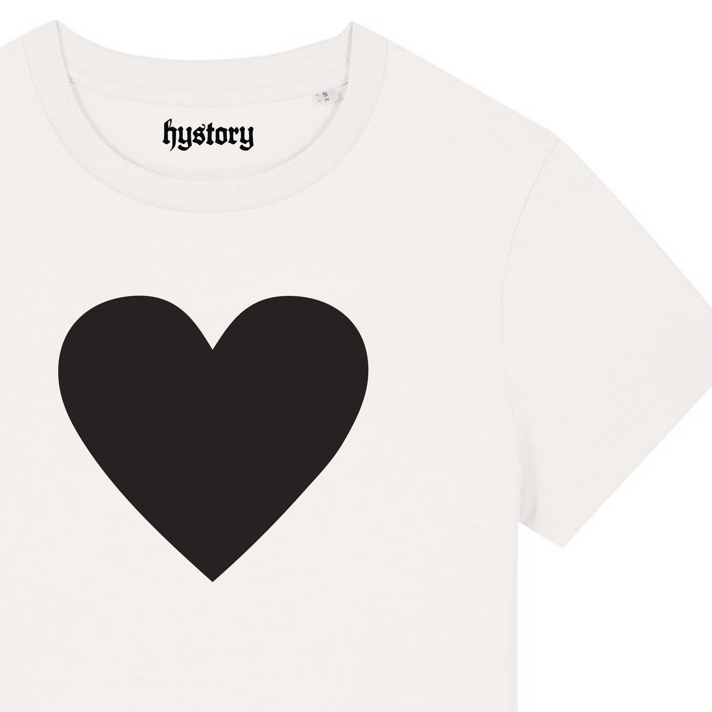 Black Heart Women's Fit T Shirt Milk