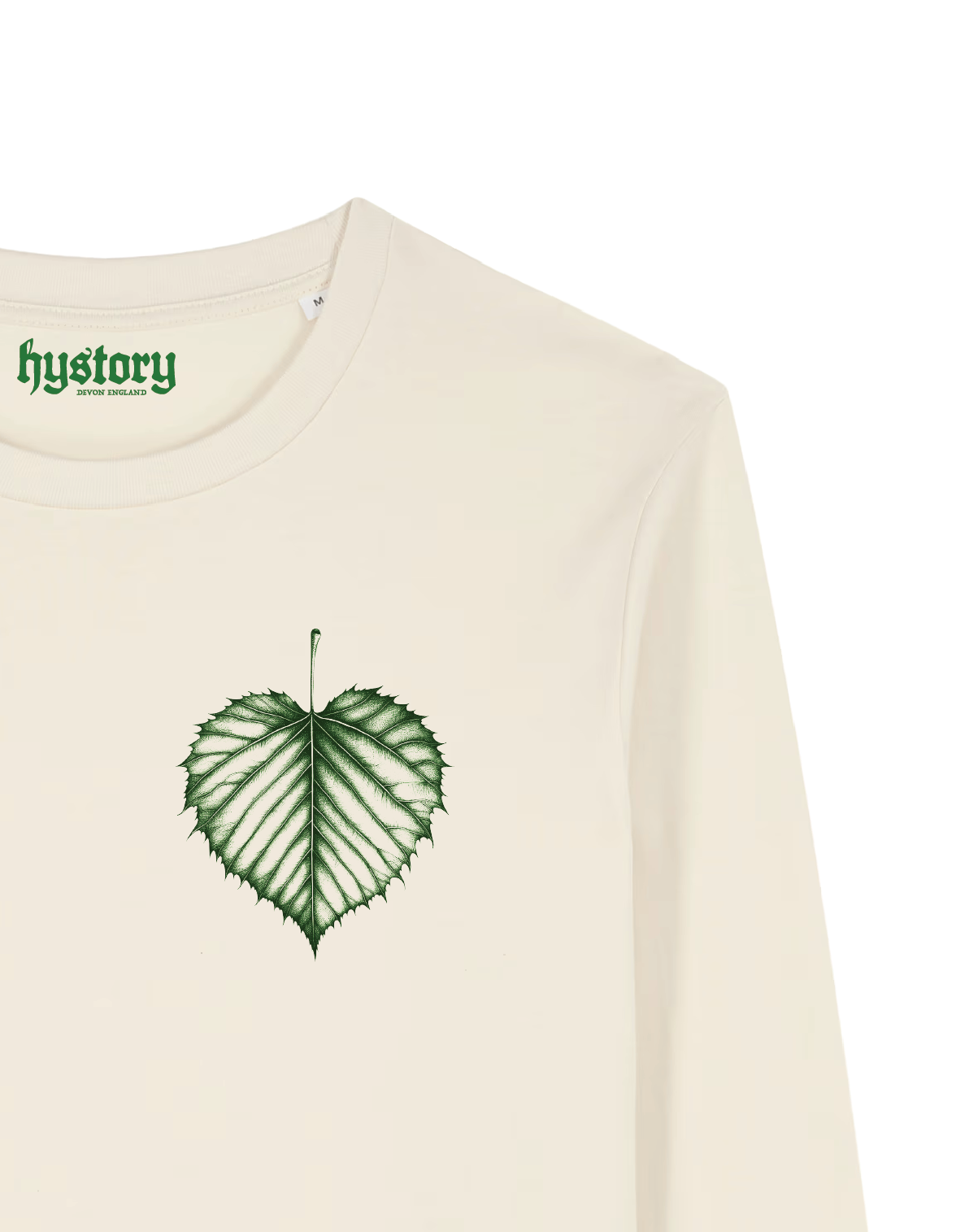Leaf Heart Long Sleeved T Shirt Natural