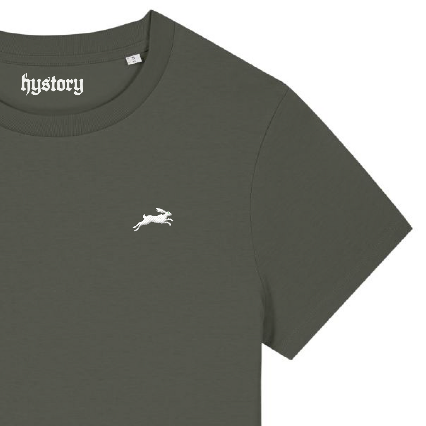 Running Hare Women's Fit T Shirt Khaki