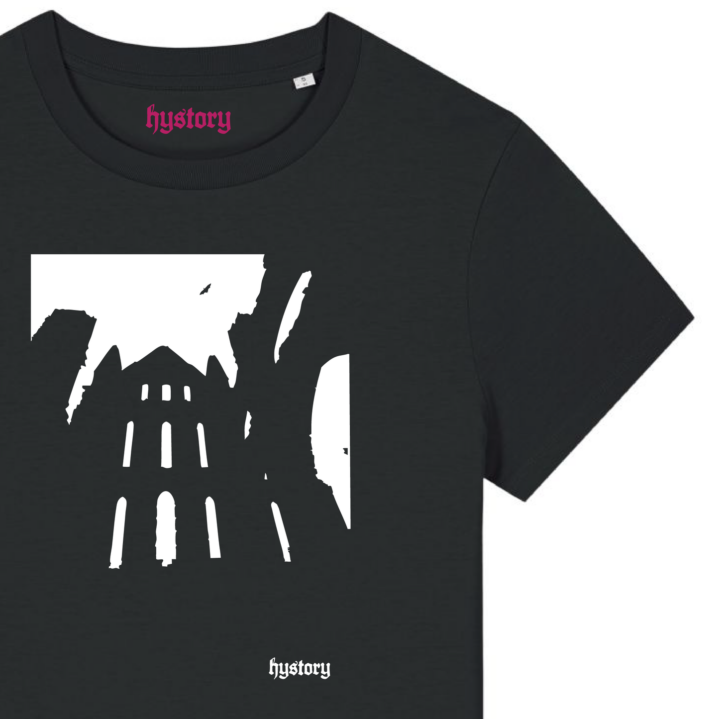 Whitby Abbey Women's Fit T Shirt Black