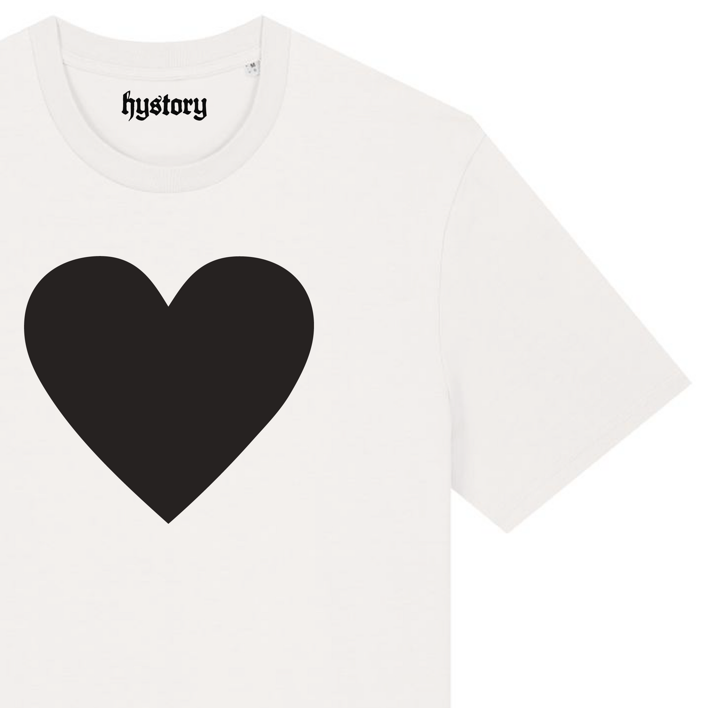 Black Heart T Shirt Milk