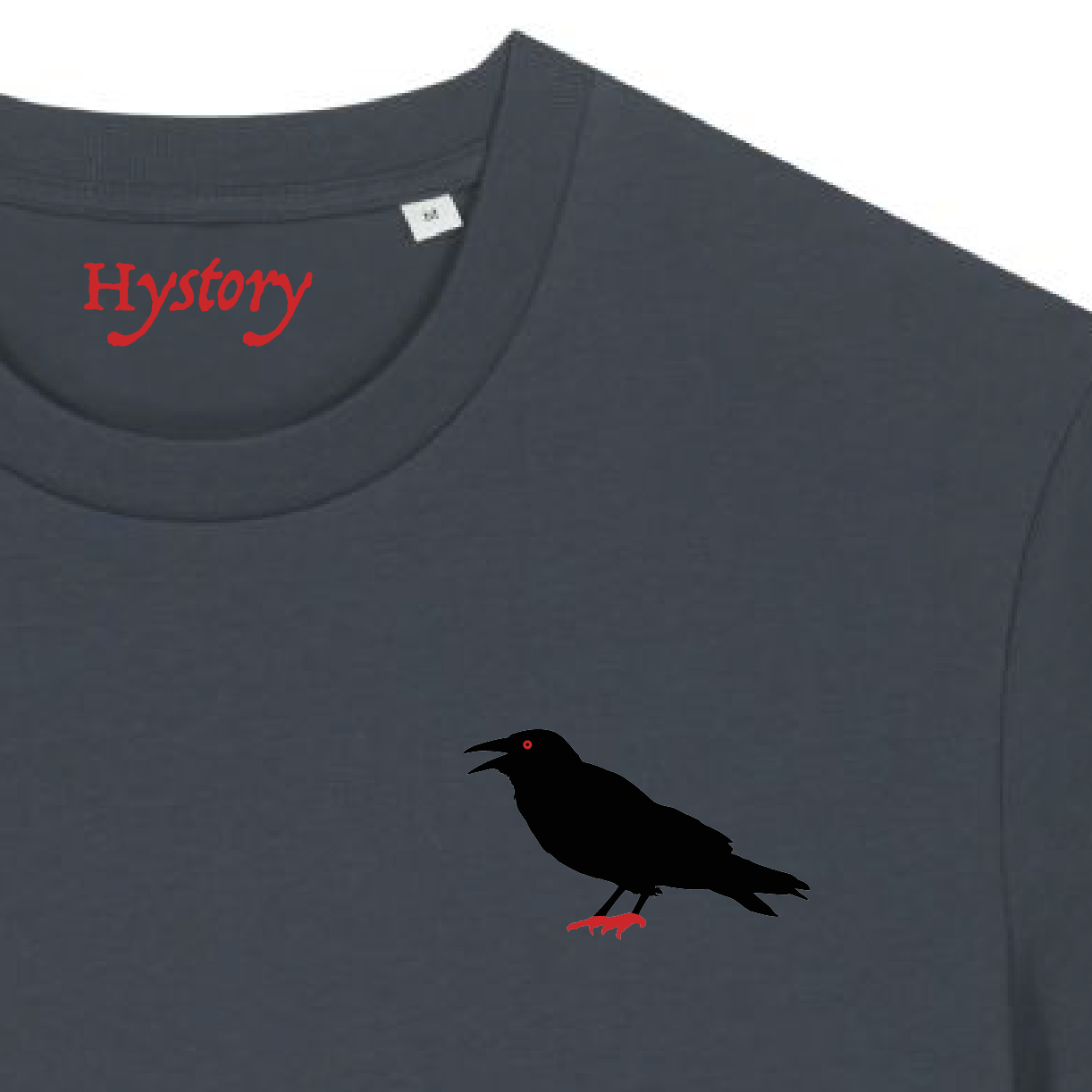Crow Embroidered T Shirt