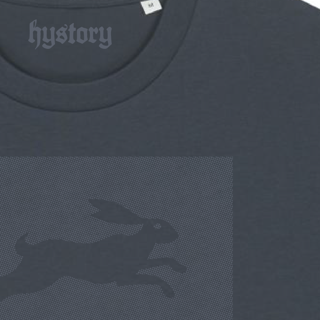 Running Hare Dot T Shirt Ink