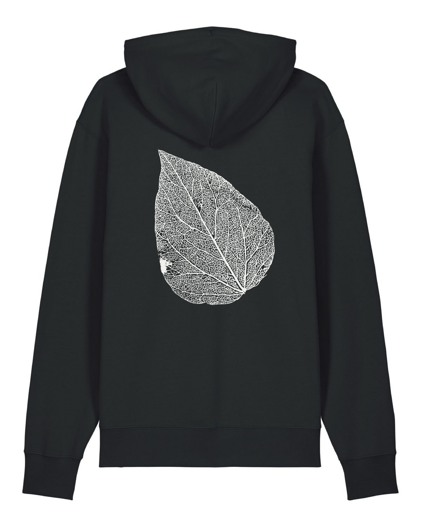 Leaf Skeleton Pullover Hoodie Black