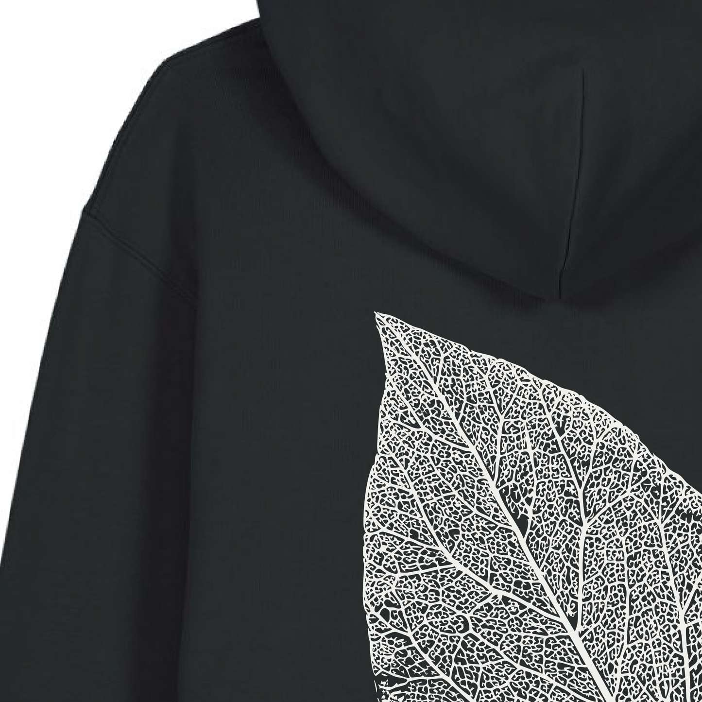 Leaf Skeleton Pullover Hoodie Black