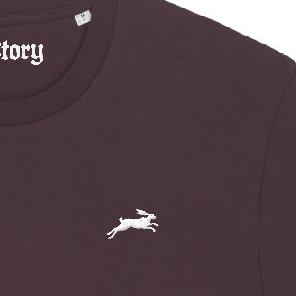 Running Hare Embroidered T Shirt