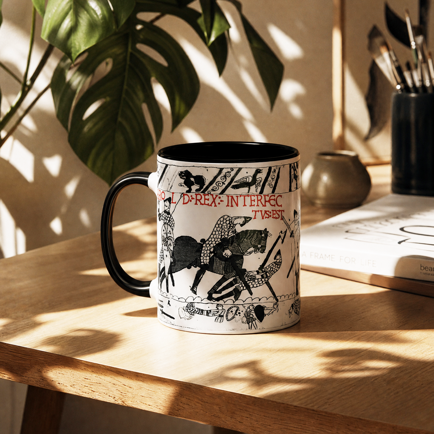 Bayeux Tapestry Mug Black
