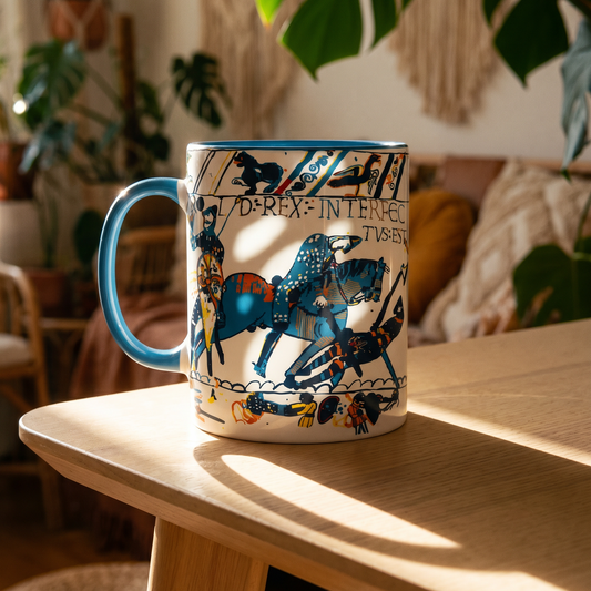 Bayeux Tapestry Mug Blue