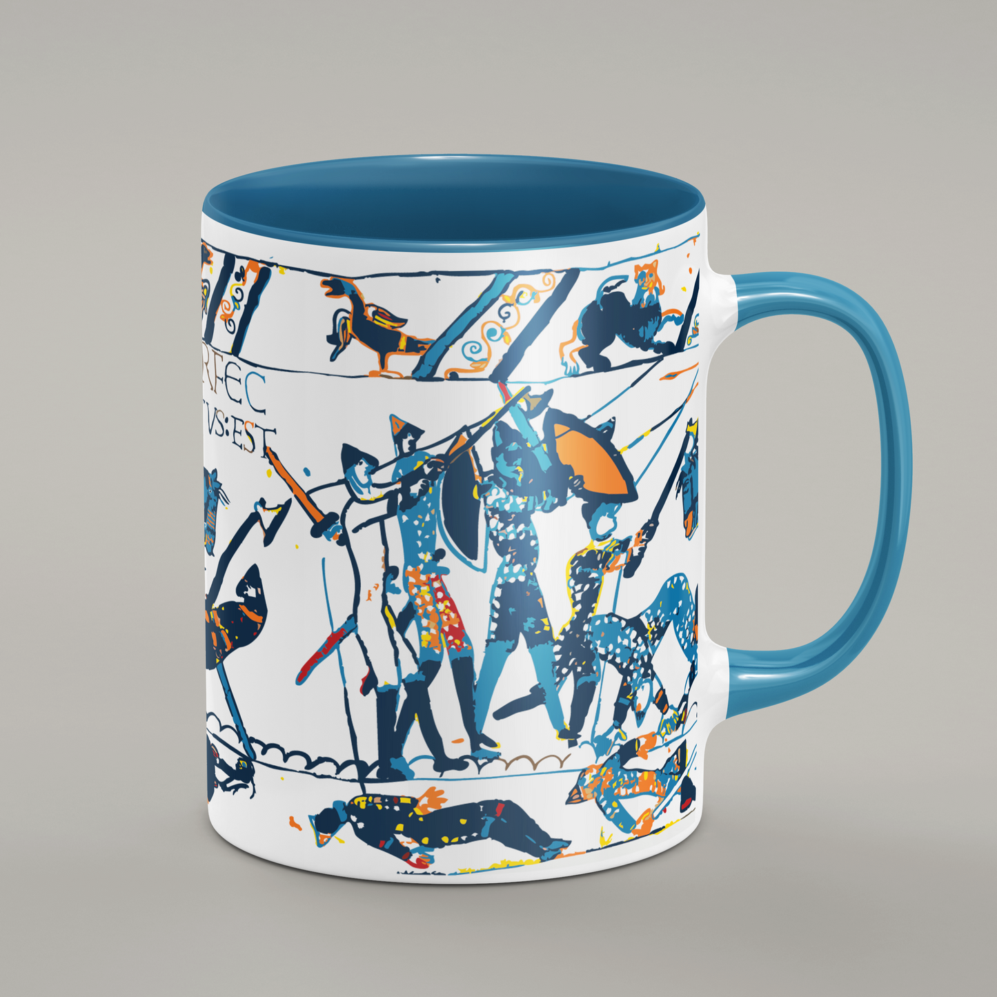 Bayeux Tapestry Mug Blue