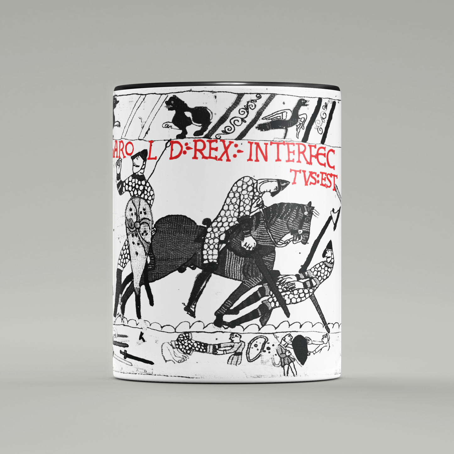 Bayeux Tapestry Mug Black