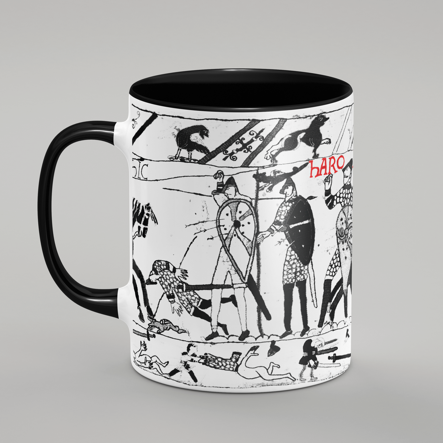 Bayeux Tapestry Mug Black