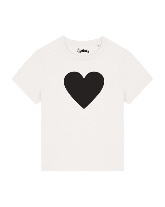 Black Heart Women's Fit T Shirt Milk