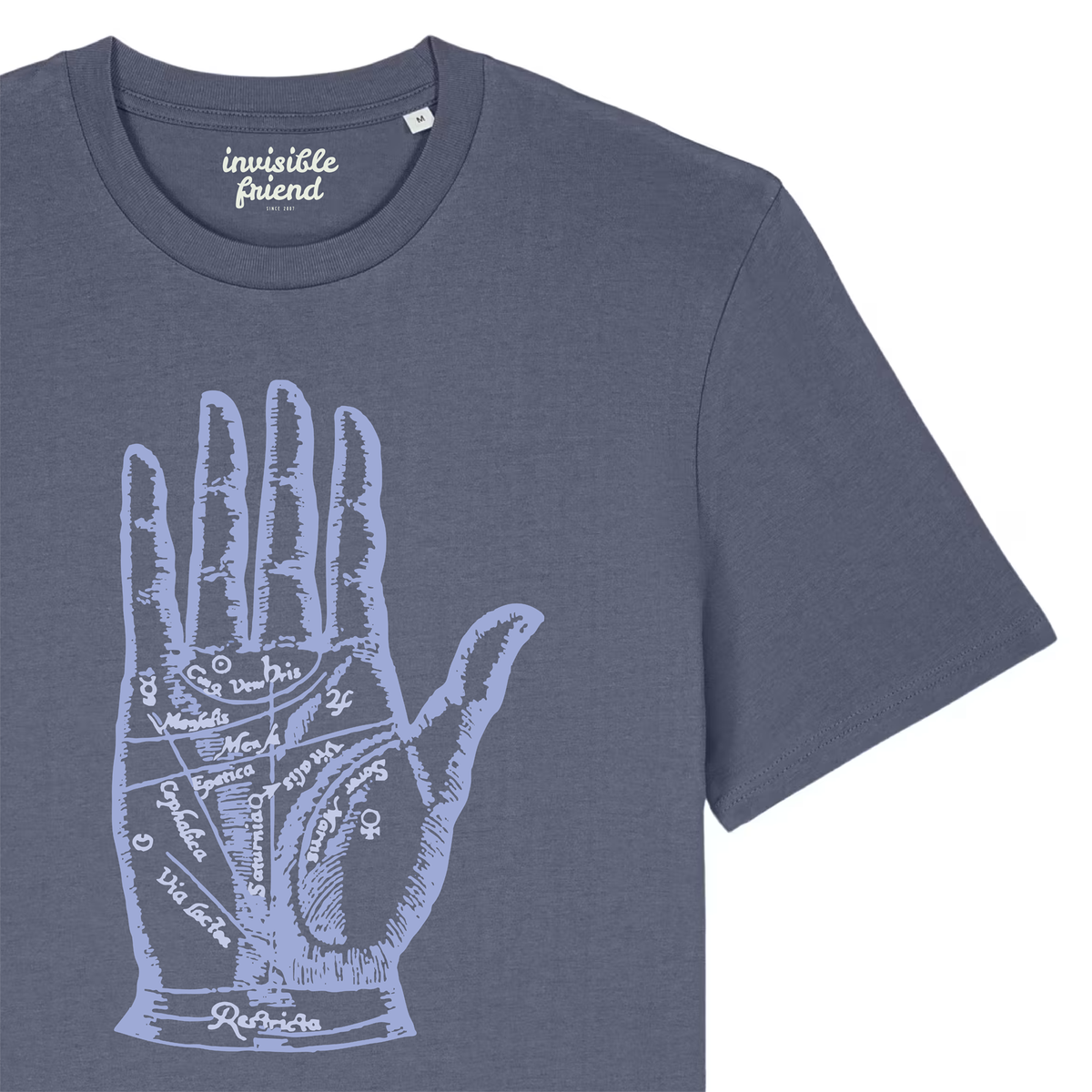 Chiromancy T Shirt Blue Grey