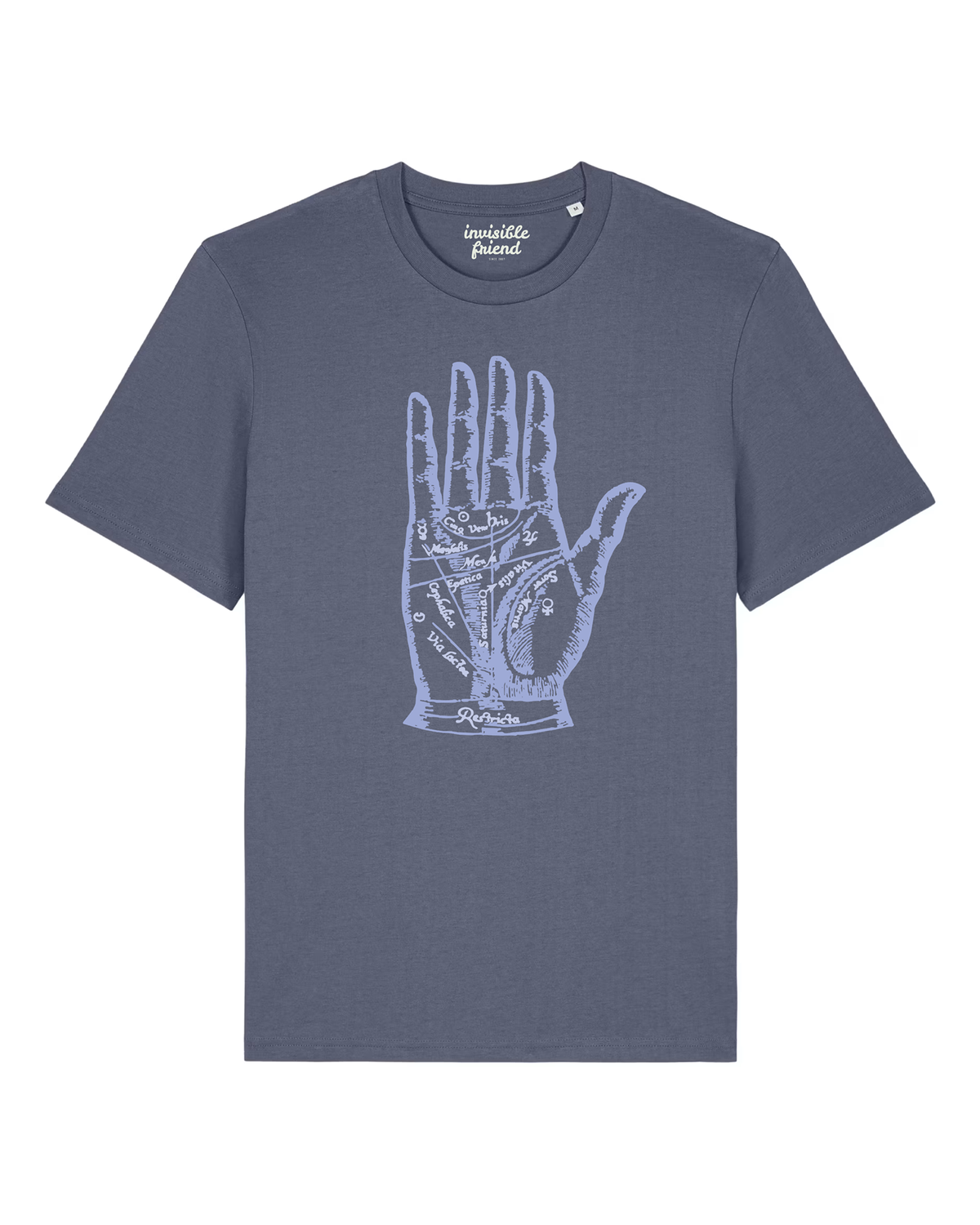 Chiromancy T Shirt Blue Grey