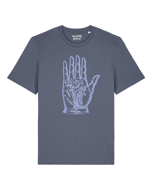 Chiromancy T Shirt Blue Grey