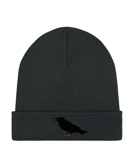 Crow Embroidered Beanie