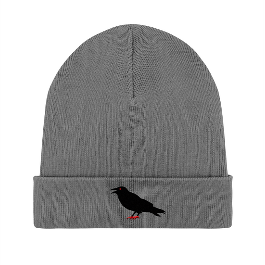Crow Embroidered Beanie