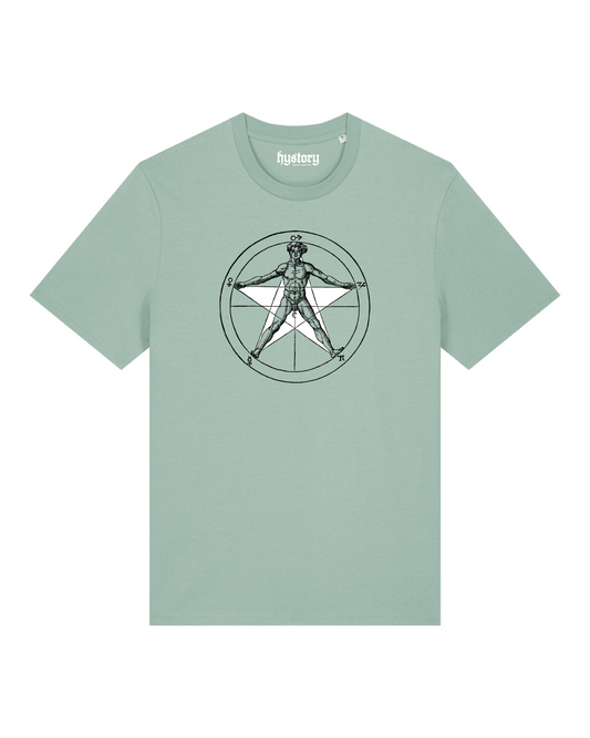 Human Pentagram T Shirt Aloe