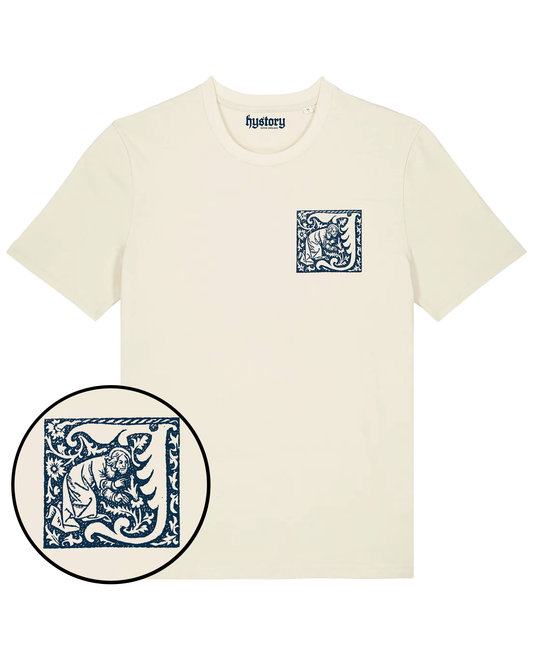 Medieval Woodcut Initial T Shirt (A-M)