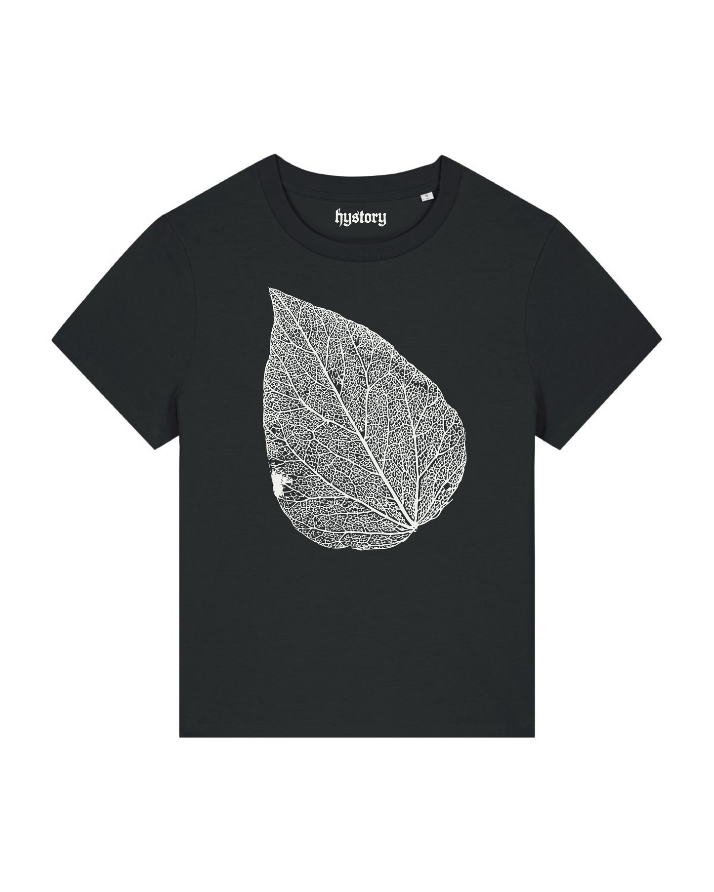 Leaf Skeleton Women's Fit T Shirt Black