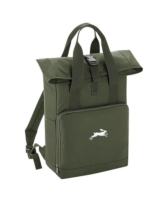 Running Hare Embroidered Backpack Olive