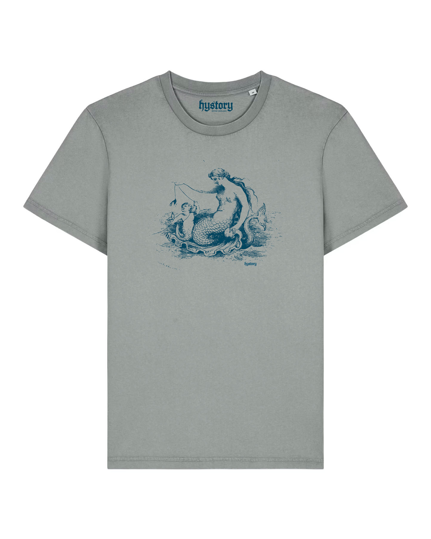 Mermaid Engraving T Shirt Vintage Mist