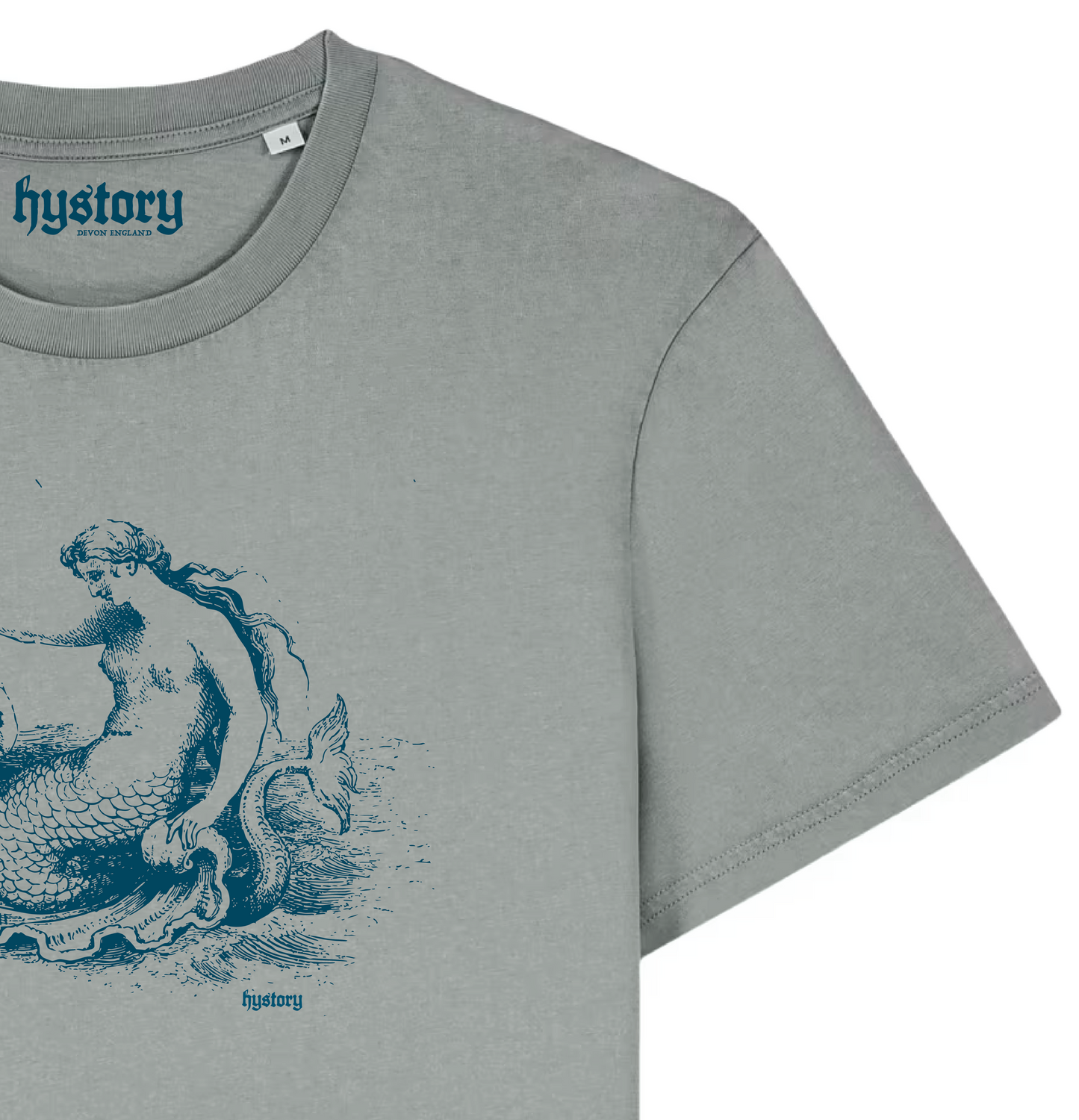 Mermaid Engraving T Shirt Vintage Mist
