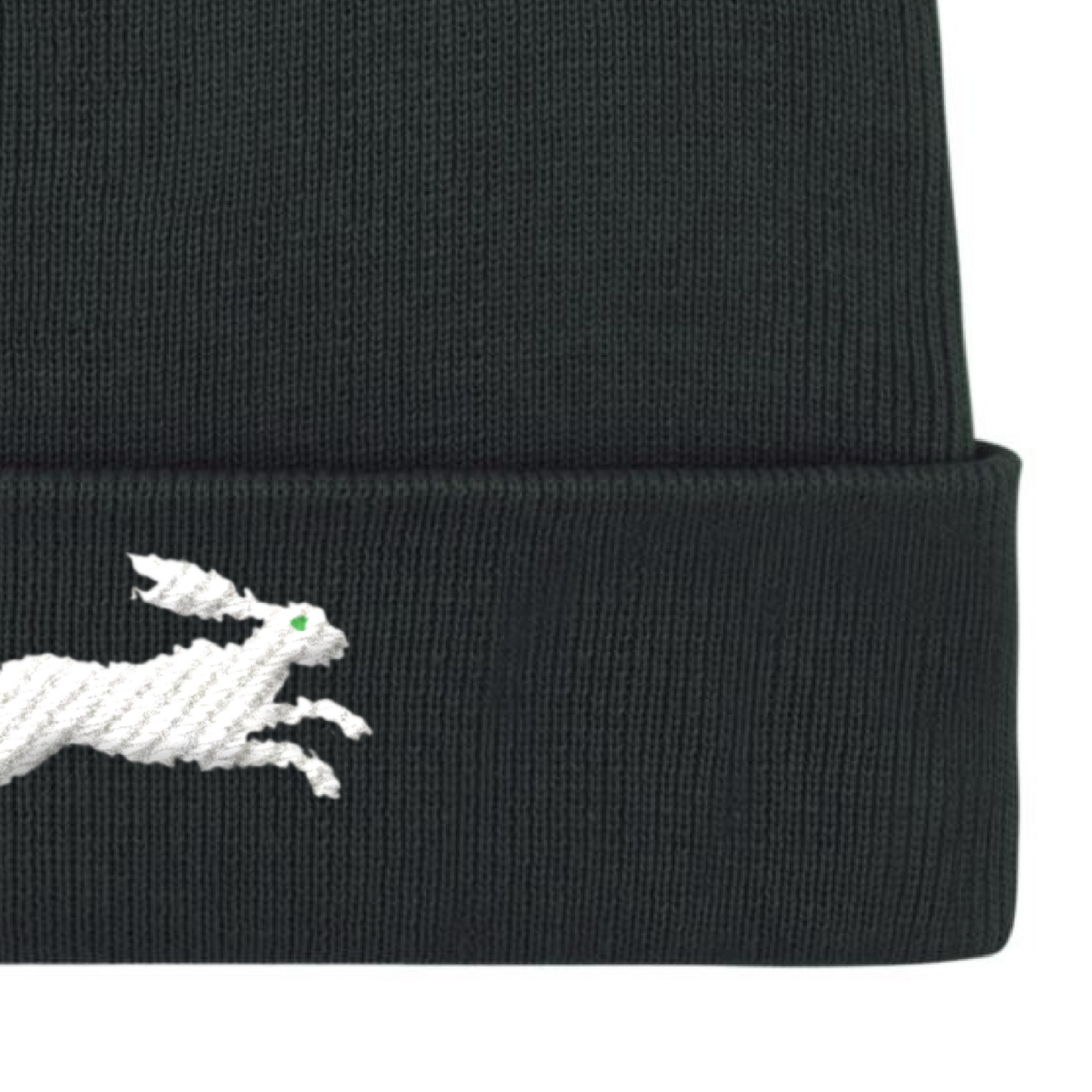 Running Hare Embroidered Beanie