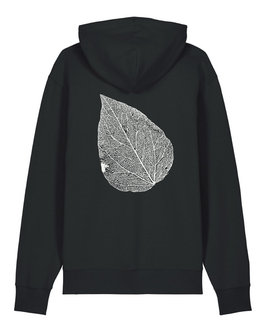 Leaf Skeleton Pullover Hoodie Black