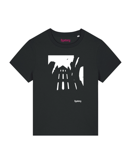 Whitby Abbey Women's Fit T Shirt Black